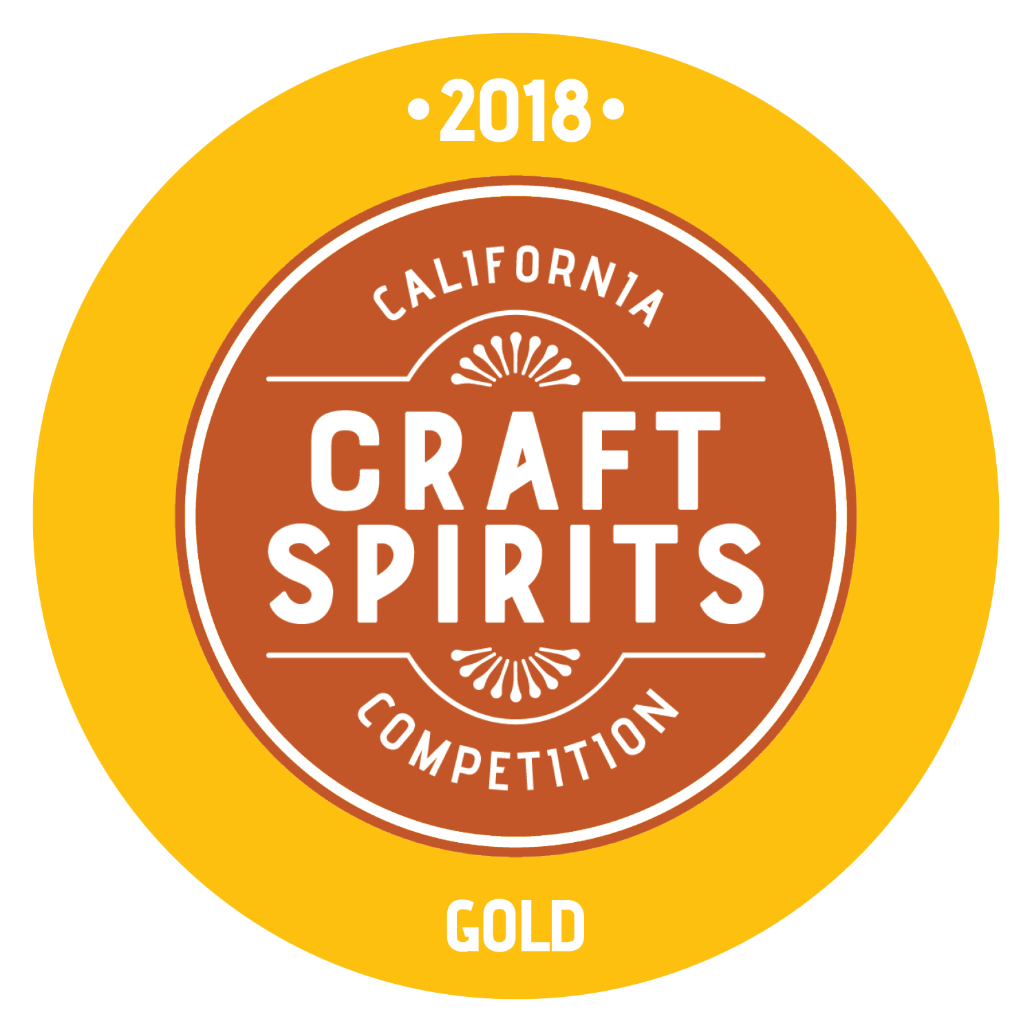 California Craft Spirits Gold Medal 2018