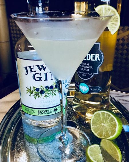 Jewell gin and martini glass